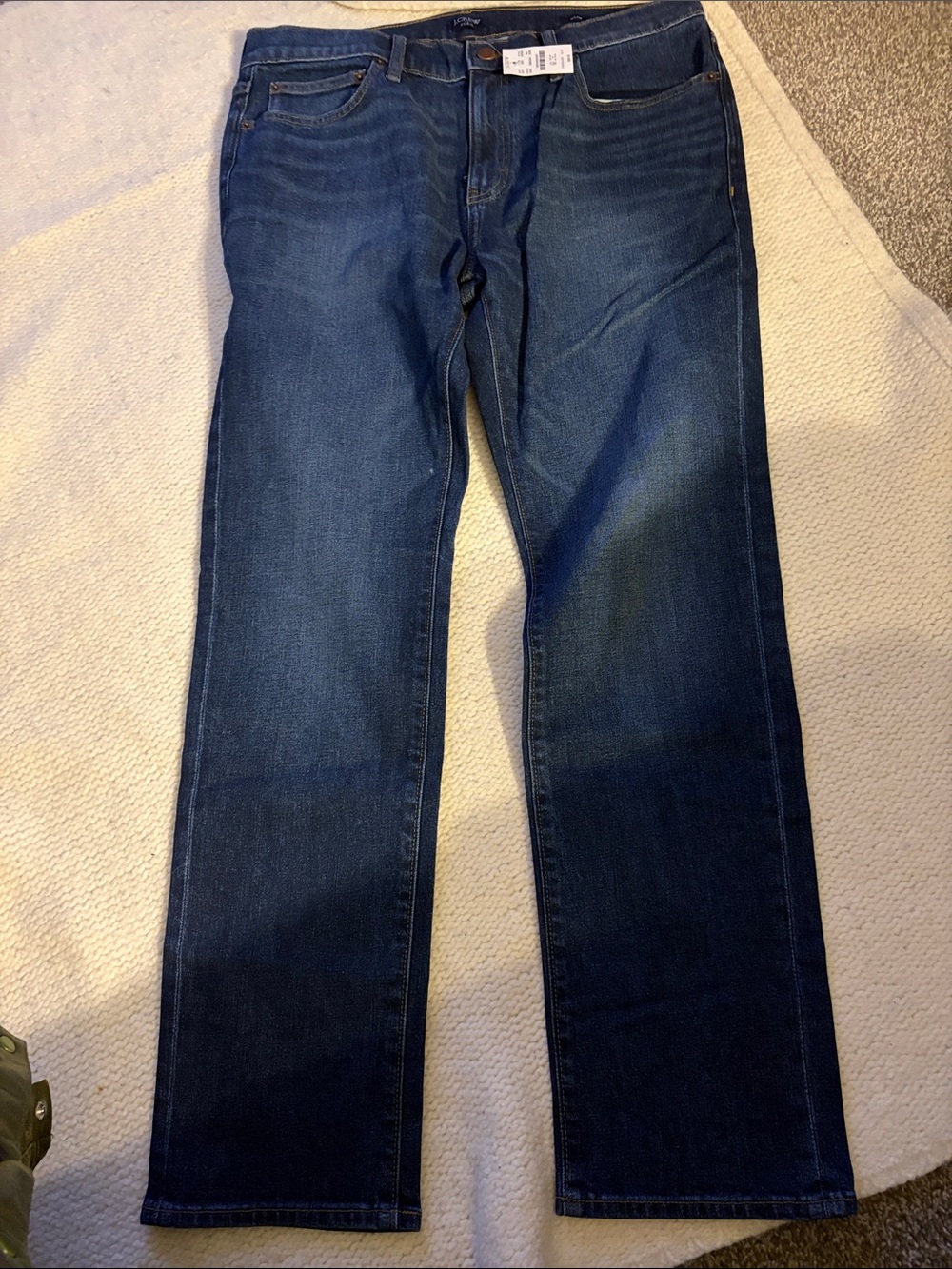 J. Crew Men's Navy Straight-Leg Jeans